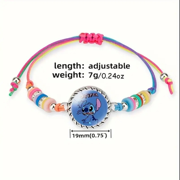 DISNEY Lilo & Stitch🌺 | Stitch Friendship Charm Bracelet ~ Hawaii 🌺, Rainbow - Picture 4 of 8